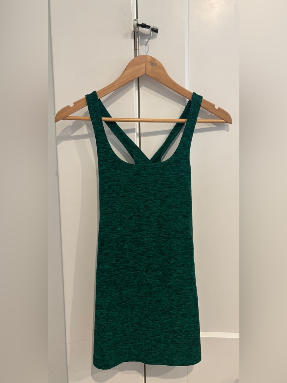 Beyond Yoga Heathered Pine Green Racerback Tank. Size L